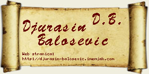 Đurašin Balošević vizit kartica